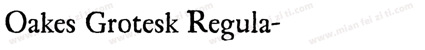 Oakes Grotesk Regula字体转换